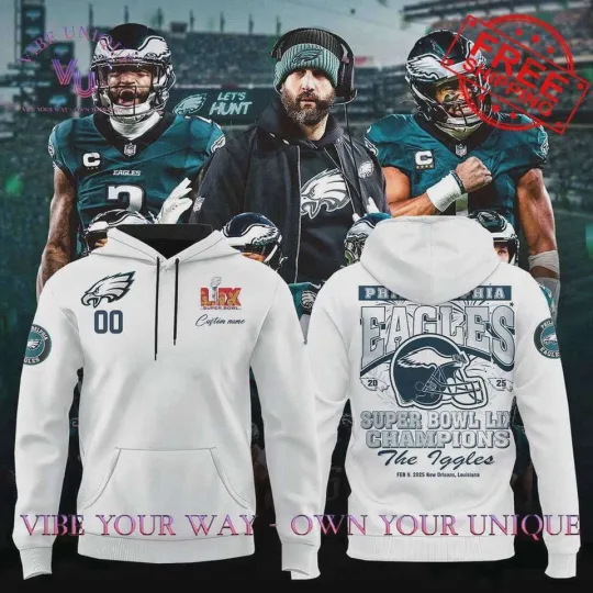 Personalized Philadelphia Eagles 2025 Champions Hoodie Eagles