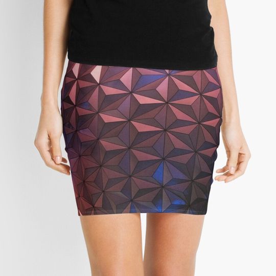 Spaceship Earth at Night Mini Skirt