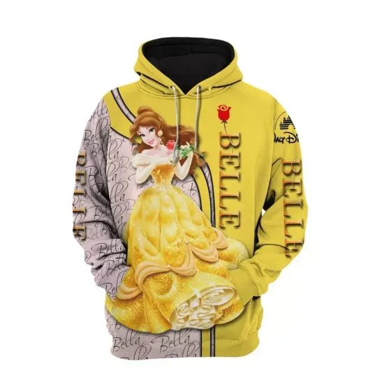 Princess Belle Princess Disney 3D Hoodie