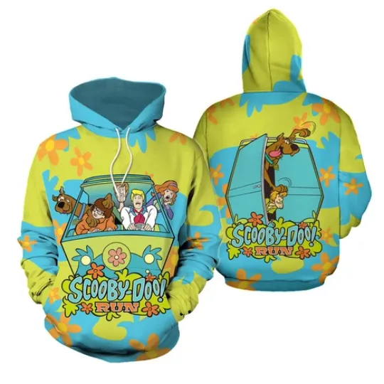 Scooby Doo Run Scooby Doo Friends On Mystery Machine 3D HOODIE
