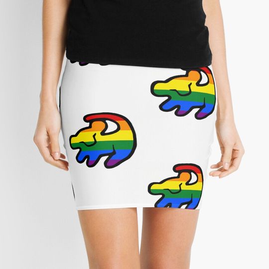Simba Painting LGBTQ+ Pride Tree Painting Mini Skirt