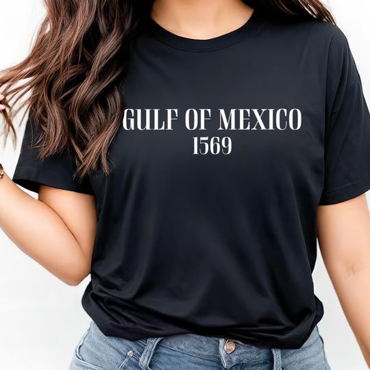 Gulf Of Mexico 1569 T-Shirt, Patriotic Unisex Tee, American Pride Tee Patriotic, Map Lover T-shirt, American Gulf Of Mexico Tee