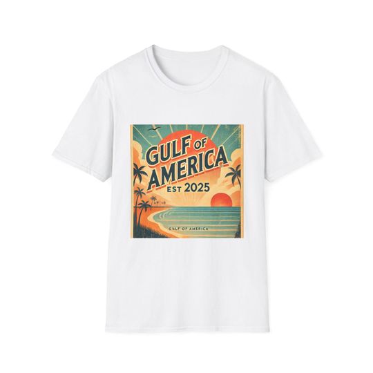 Vintage Gulf of America T-Shirt, Beach Vacation Tee, Coastal Retro Shirt, USA Gulf of America