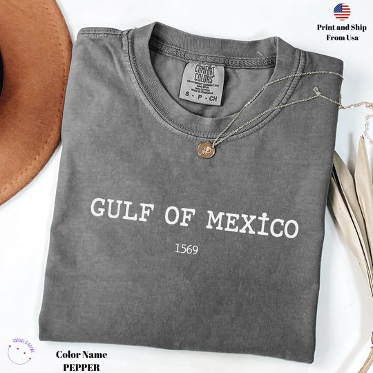 Gulf of Mexico Shirt, Patriotic Unisex Tee, American Gulf of Mexico Tshirt, American Pride Tee Patriotic, Map Lover T-Shirt