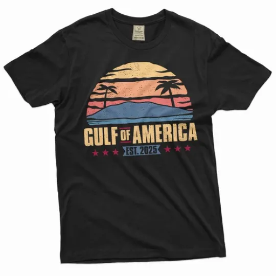 Men's Gulf of America T-shirt Patriotic USA Gulf of Mexico funny Tee Shirt