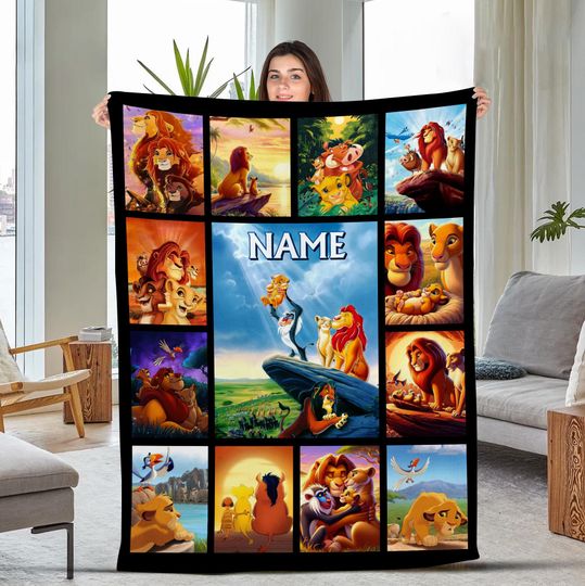 The Lion King Blanket, The Lion King Birthday Gifts, Lion King Fleece Blanket, The Lion King Movie Characters Blanket