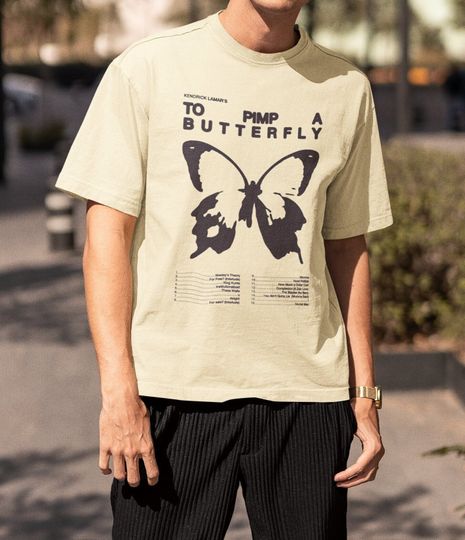 To Pimp a Butterfly: Vintage Rap Vibes in 2024 - Merch, Y2K-Inspired Tees - Hip Hop Gift for Her Him, Friends Unisex T-shirt.