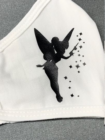 Tinkerbell  with Pixie Dust White Mask, Disney Mask, Tinkerbell Mask, Peter Pan Flight, Never Grow Up, Faith, Trust Pixie Dust, Tinkerbell