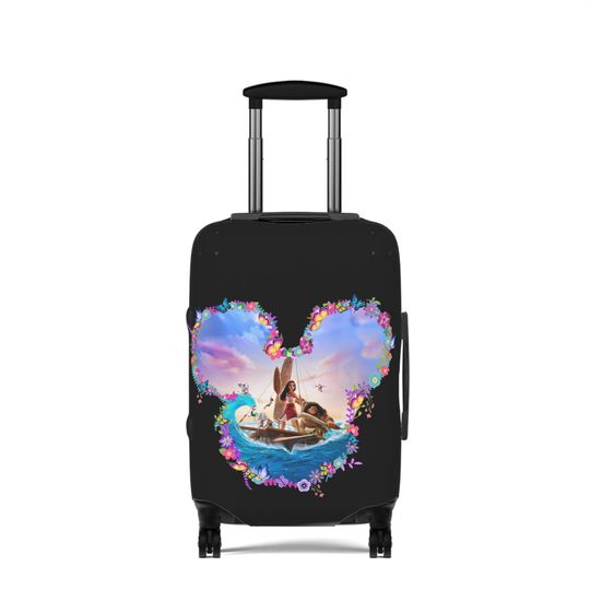 Moana Mickey Ear Luggage Cover, Disney World Suitcase Protector, Kids Travel Accessory, Spandex Baggage Cover, Disney Land Gift, Travel in