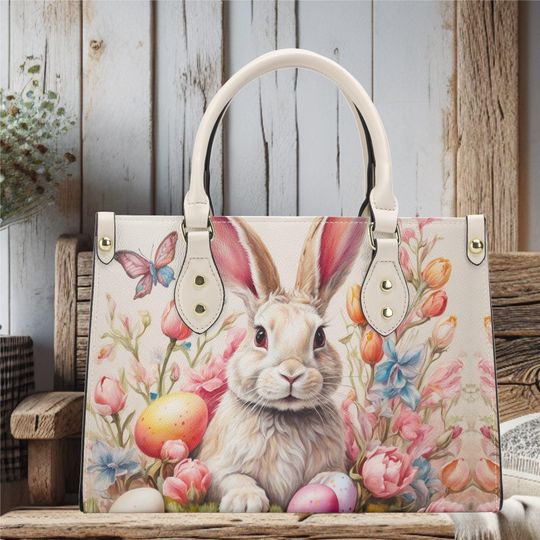 Easter Rabbit Egg butterfly Holiday or everyday bag art deco spring summer fall winter Handbag shoulder