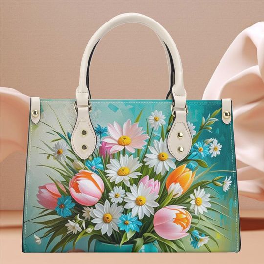 Spring Floral or Easter Holiday or everyday bag spring summer fall winter Handbag shoulder