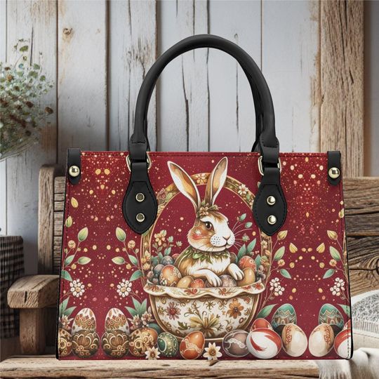 Easter Rabbit Egg Holiday or everyday bag art deco spring summer fall winter Handbag shoulder
