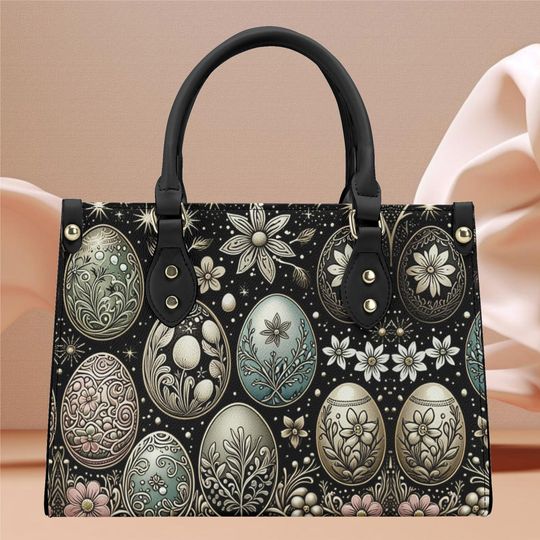Easter Eggs Holiday or everyday bag art deco spring summer fall winter Handbag shoulder