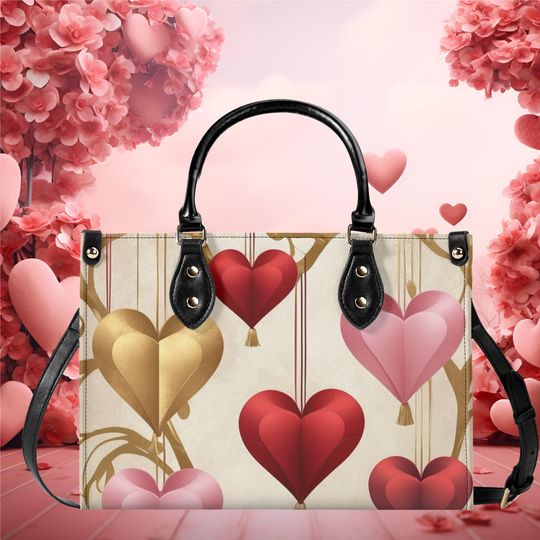 Luxury Women vegan leather Handbag tote beautiful Valentines day Holiday season design