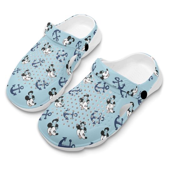 Steamboat Willie Clogs Women's Mickey Mouse EVA Summer Beach Hollow Out Sandals Steamboat Willie Foam Clogs
