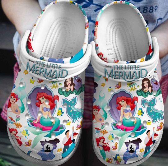 The Little Mermaid Disney Clogs Shoes, Mermaid Slipper