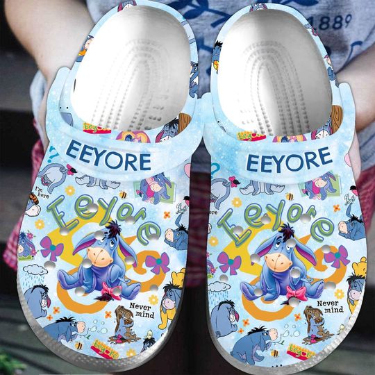 Eeyore Shoes, Cute Eeyore Sandals, Winnie The Pooh Shoes, Cartoon Movie Shoes, Disney Summer Shoes, Birthday Gift, Gift For Her