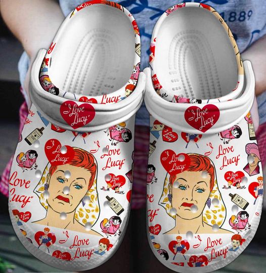 I Love Lucy Clogs Shoes, I Love Lucy Custom Slipper, Custom Clogs, Custom Clogs Shoes, Personalized Shoes