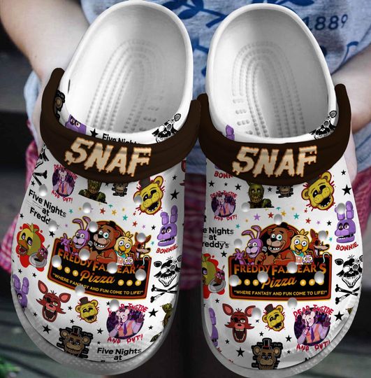 Five Nights at Freddy's Clogs Shoes, Five Nights at Freddy's Custom Slipper, Custom Clogs, Custom Clogs Shoes, Personalized Shoes