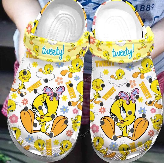 Tweety Bird Clogs Shoes, Tweety Bird Custom Slipper, Custom Clogs, Custom Clogs Shoes, Personalized Shoes