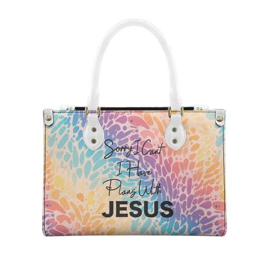 Sorry I Cant I Have Plans With Jesus Women's leather handbag | Women's Day Gift | Gift For Mom