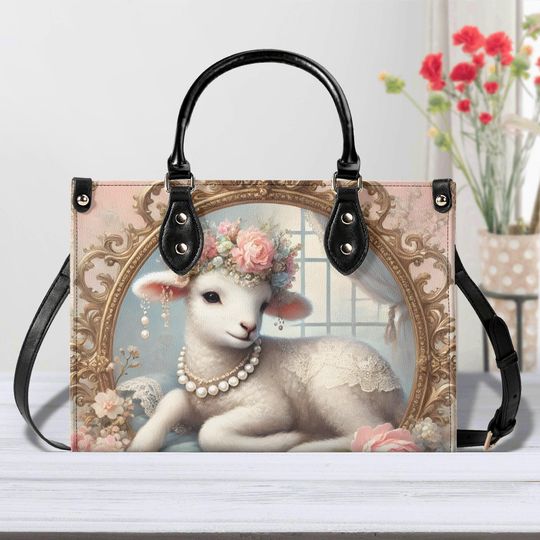 Lamb Women's leather handbag | Women's Day Gift | Gift For Mom