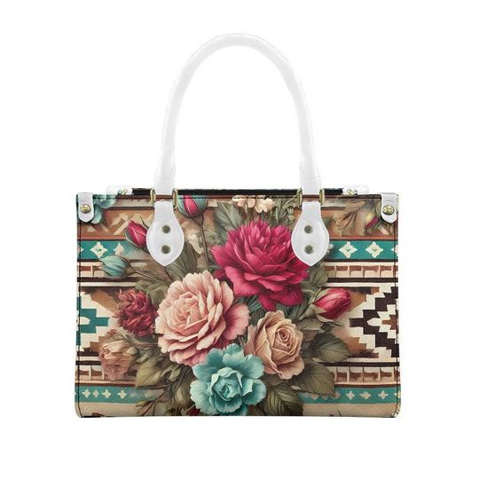 Flower Women's leather handbag | Women's Day Gift | Gift For Mom