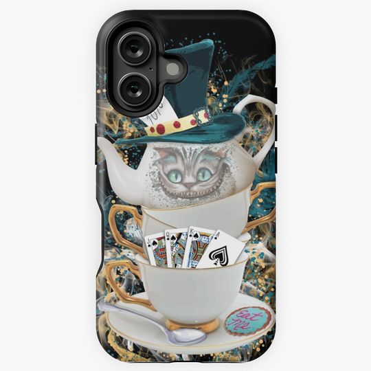 Alice in Wonderland Mad hatter Cheshire Cat iPhone Case
