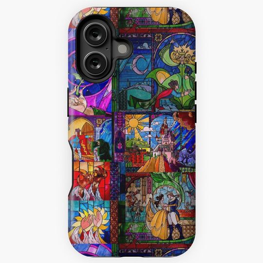Beauty and the Beast Stained Glass iPhone Case