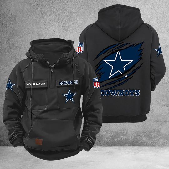 Personalized Dallas Cowboys Cargo Hoodie, Game Day Shirt, Gift For Men