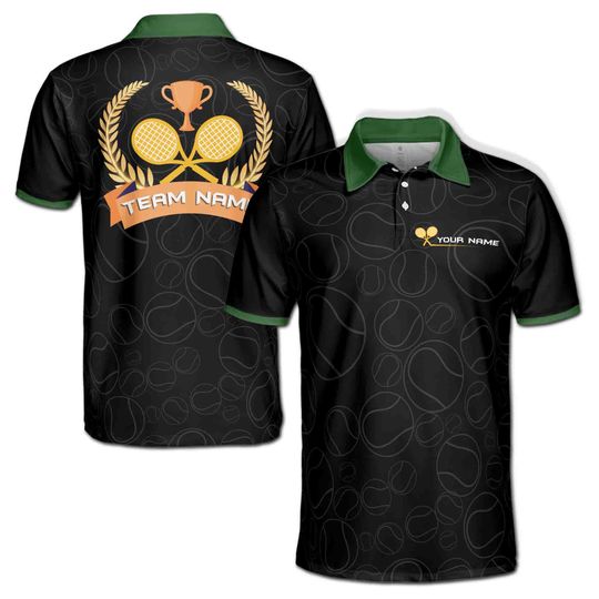 Customized Tennis League Team Player Men's Polo Shirt