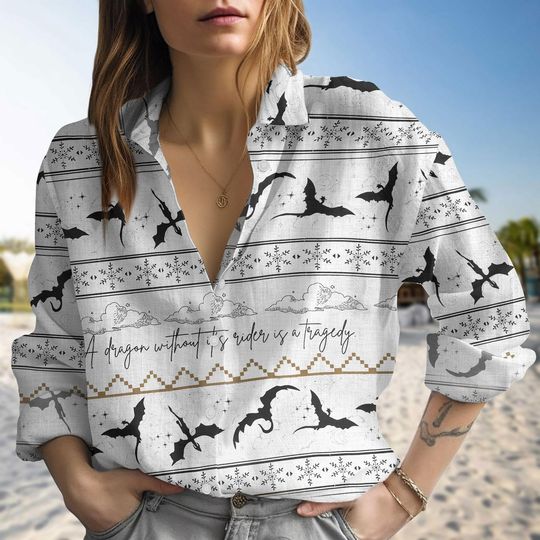 Fourth Wing Dragon T-Shirt, Basgiath War College Linen Shirt, Dragon Rider Casual Shirt, Bookish Gift for Readers