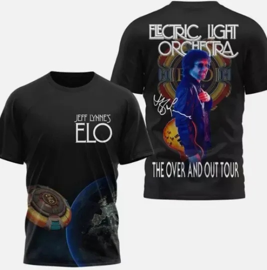 Jeff Lynnes ELO The Over And Out Tour 2025 AOP 3D T-shirt