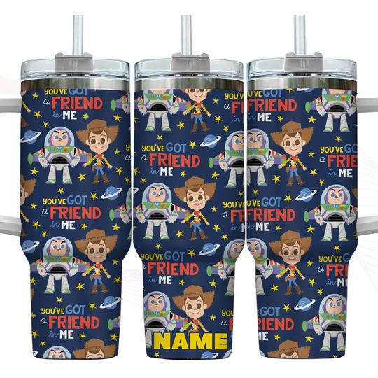 Custom Toy Story 40oz Tumbler, Woody And Buzz Lightyear Tumbler, Disney Movie Tumbler Cup, Magic Kingdom Drinkware Tumbler