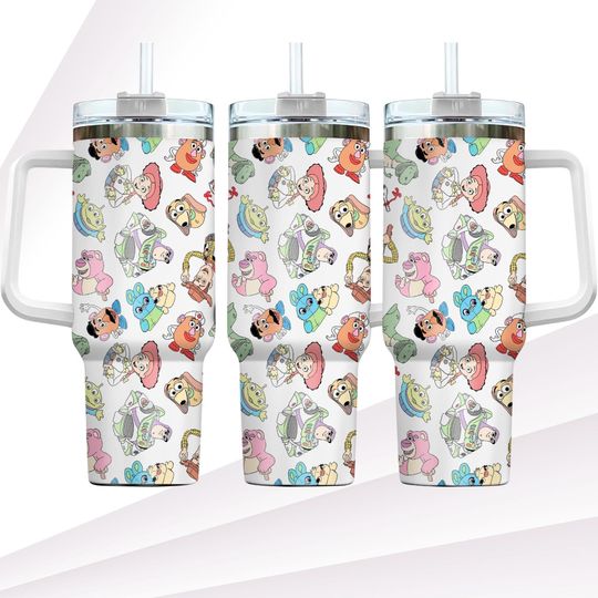 Toy Story 40oz Tumbler, Mr Potato Stainless Tumbler, Buzz Lightyear Steel Tumbler, Woody Tumbler Cup, Disney Movie Drinkware Tumbler
