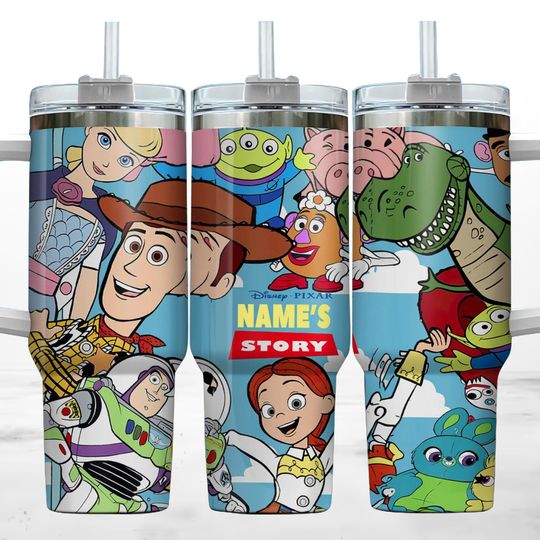Custom Toy Story 40oz Tumbler, Woody And Buzz Lightyear Tumbler, Disney Movie Tumbler, Magic Kingdom Drinkware Tumbler, Mrs Potato Cup