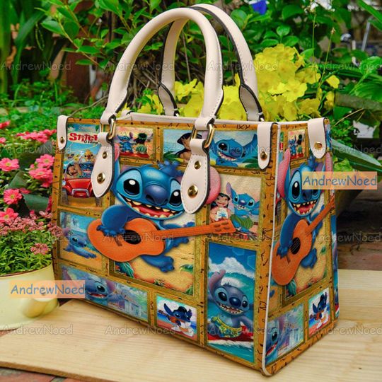 Disney Lilo and Stitch Leather Handbag, Stitch  Woman Handbag, Shoulder Bag, Vintage Crossbody Bag, Top Handle Bag