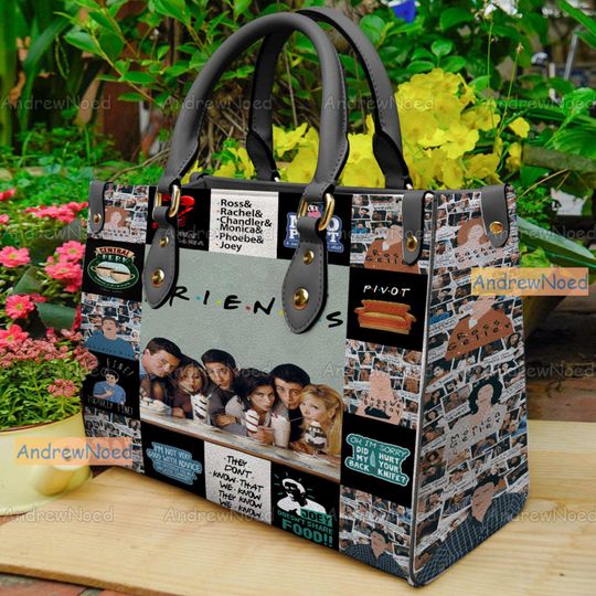 Friends TV Show Leather Handbag, Friends Woman Handbag, Shoulder Bag, Vintage Crossbody Bag, Top Handle Bag