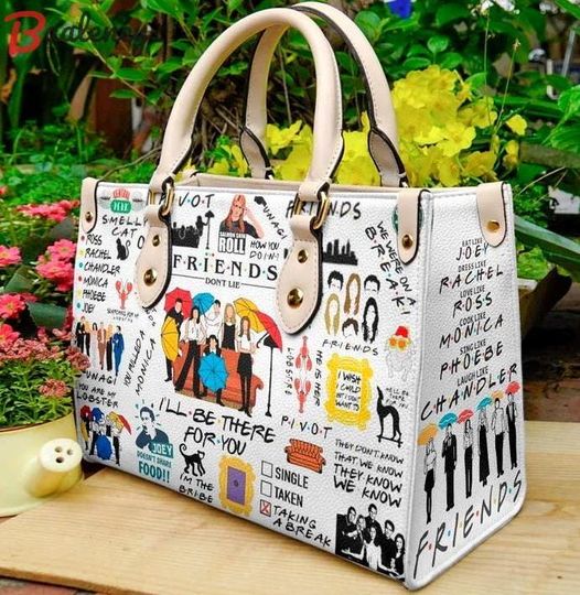 Friends TV Show Leather Handbag, Friends Woman Handbag, Shoulder Bag, Vintage Crossbody Bag, Top Handle Bag