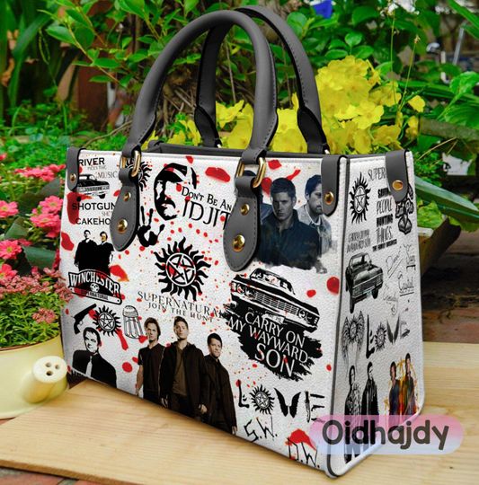 Supernatural Leather Handbag, Supernatural Woman Vintage Handbag, Shoulder Bag, Crossbody Bag, Top Handle Bag
