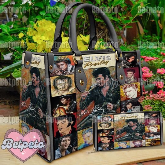 Elvis Presley Leather Handbag, Elvis Presley Shoulder Bag, Crossbody Bag, Top Handle Bag, No Wallet
