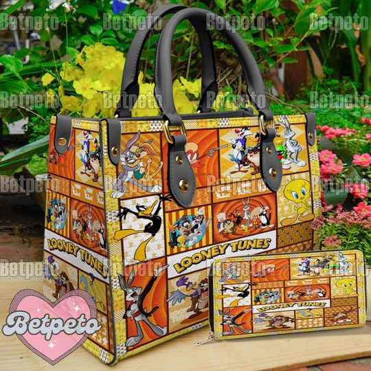 Looney Tunes Leather Handbag, Looney Tunes Shoulder Bag, Crossbody Bag, Top Handle Bag, No Wallet