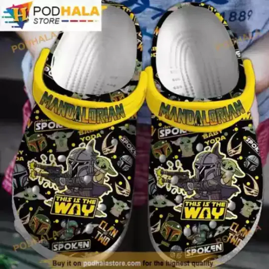 Mandalorian Star Wars 3D Funny Clog Shoes Slippers, Gift for Fan