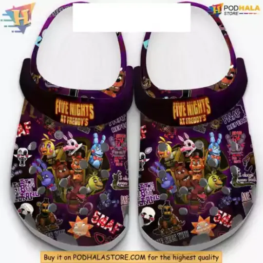 FNAF Shoes, Five Nights at Freddy’s Horror Game Themed Shoes for Fans