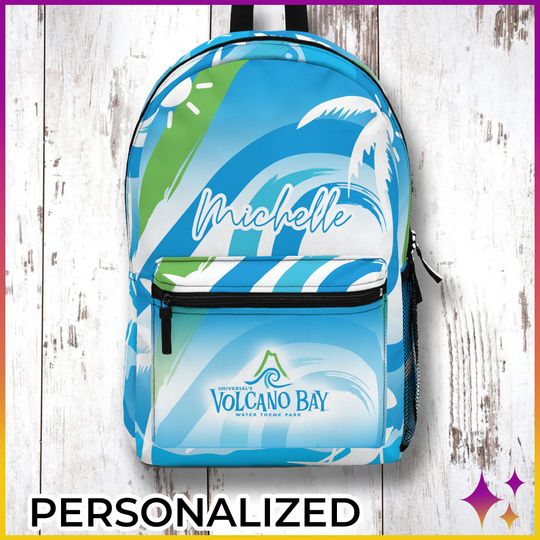 Custom Volcano Bay Universal Studios Backpack | Personalized Bag for Family Orlando Florida Vacation Gift