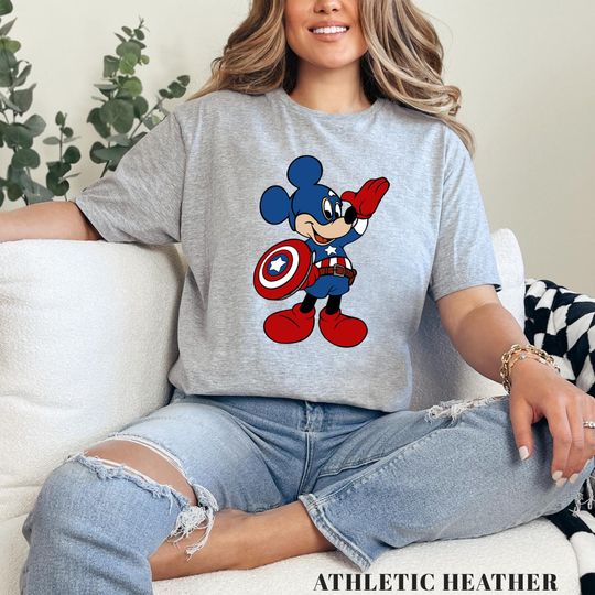 Superhero Mickey Shirt, Captain America Mickey Shirt, Avengers Mickey Shirt, Marvel Tee, Superhero Mickey Shirt, Captain Mickey Shirt