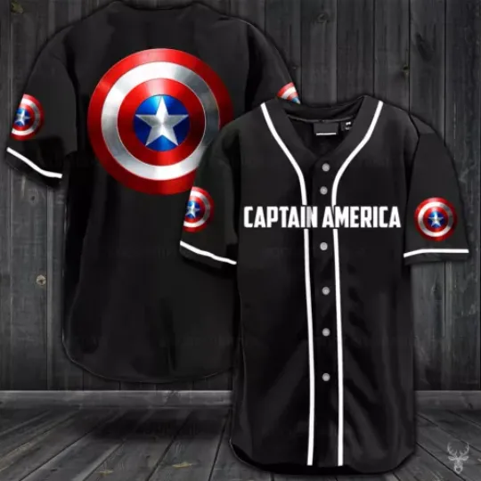 I'm A Big Fan Of Captain America Superheroes Father's Day Baseball Jersey Shirt