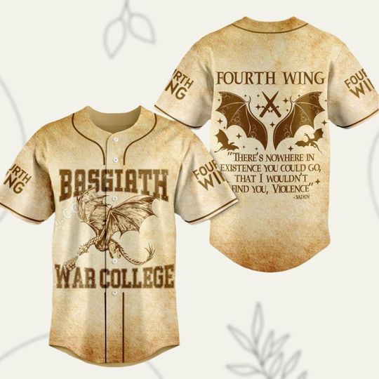 Basgiath War College Baseball Jersey, Dragon Rider Jersey Shirt, Fly or Die Shirt, Fourth Wing Jersey Shirt, Xaden Riorson Baseball Jersey