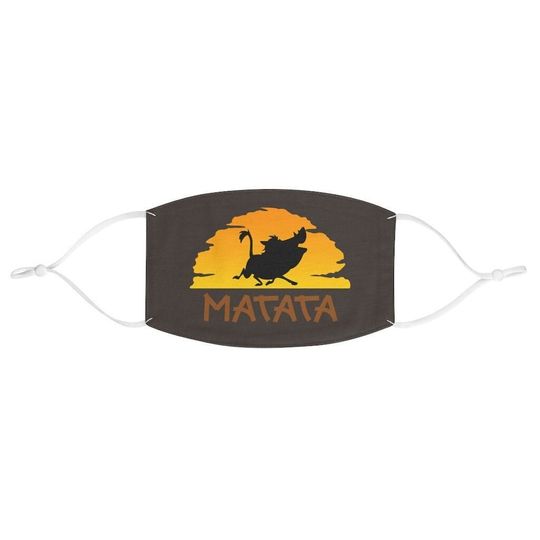 Disney Lion King Face Mask, Matata, Pumbaa Face Mask, Washable Cloth Face Mask, Adult Unisex Face Mask Made in USA, Reusable Face Mask
