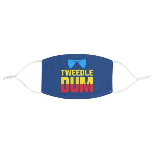 Alice in Wonderland Face Mask, Tweedle Dum, Disney Couples Face Mask, Unisex Reusable Face Mask Made in USA, Washable Face Mask, Funny Mask